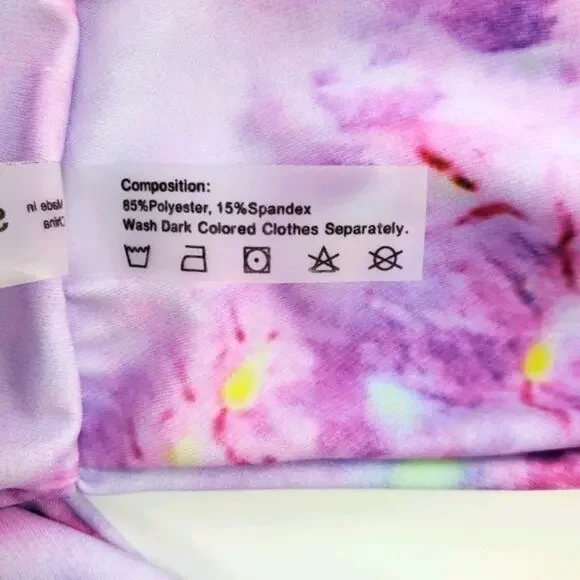 Zaful bandeau tie dye style bikini sz 4 - Picture 6 of 7